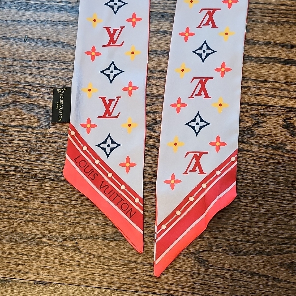 Stylish Orange and White Scarf Sash - Picture 6 of 8